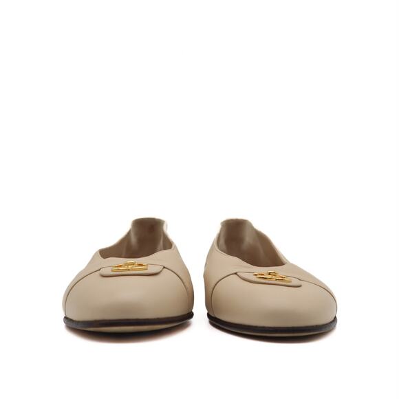 Chanel CC Turnlock Vintage Leather Ballet Flats Size 38 - Picture 4 of 12